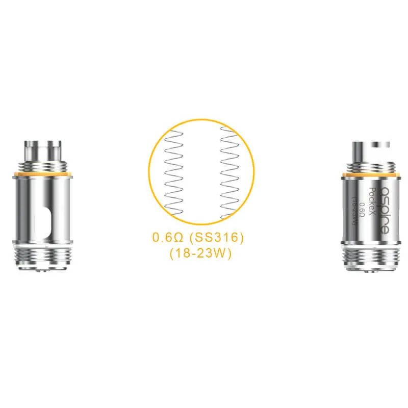 Aspire 5pcs PockeX Coils - 0.6ohm