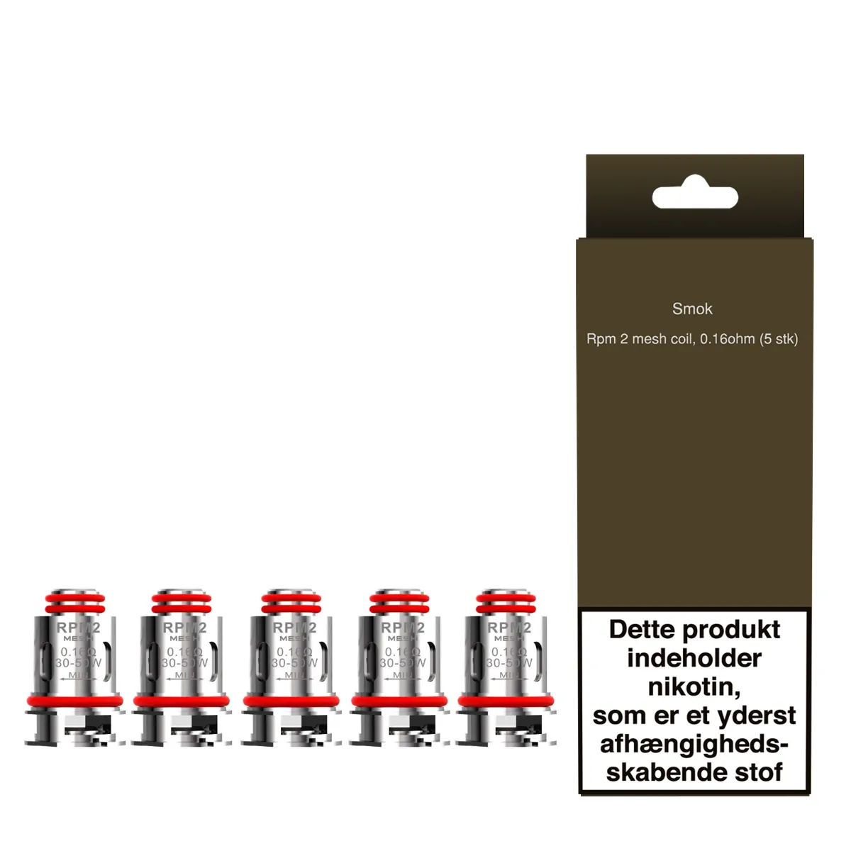 SMOK 5pcs RPM 2 Mesh Coil 0.16ohm - billede 3