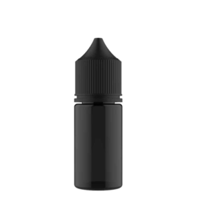 1pc 30ml Chubby Gorilla Stubby V3 PET Transparent Black Bottle with Black Cap