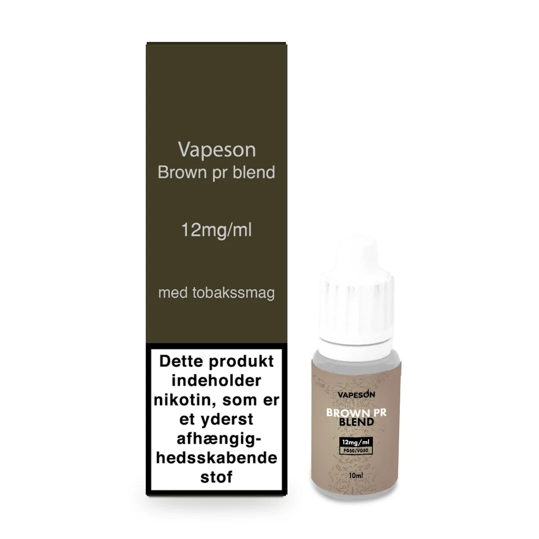 10ml Vapeson Brown PR Blend PG50/VG50 - 12mg/ml - billede 2