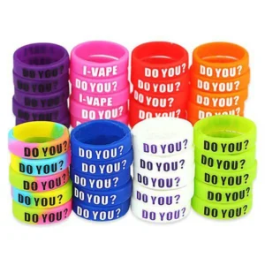 1pcs Decorative Silicone Ring with Protruding Letters