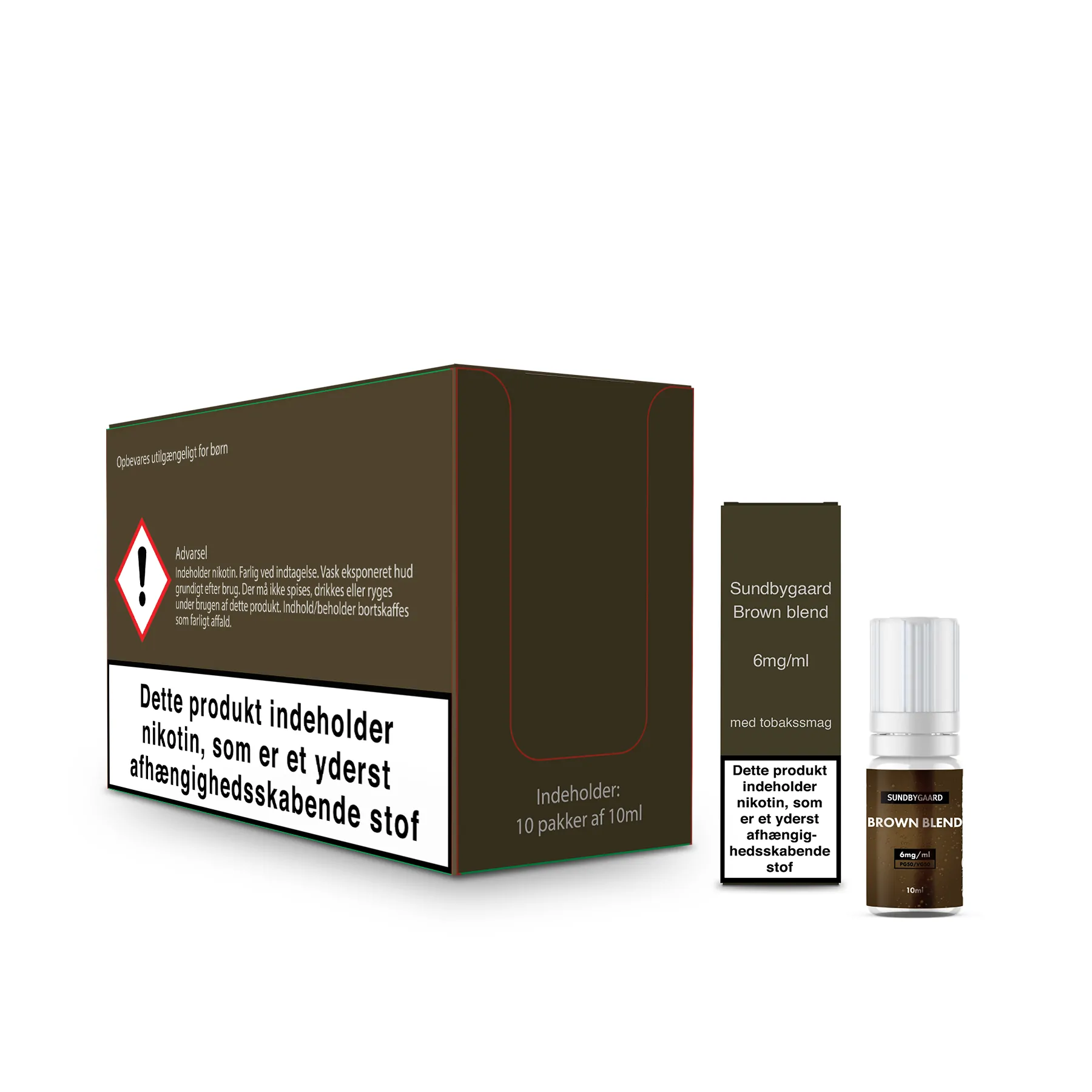 10ml Sundbygaard Brown Blend - Denmark - 6mg/ml - billede 3