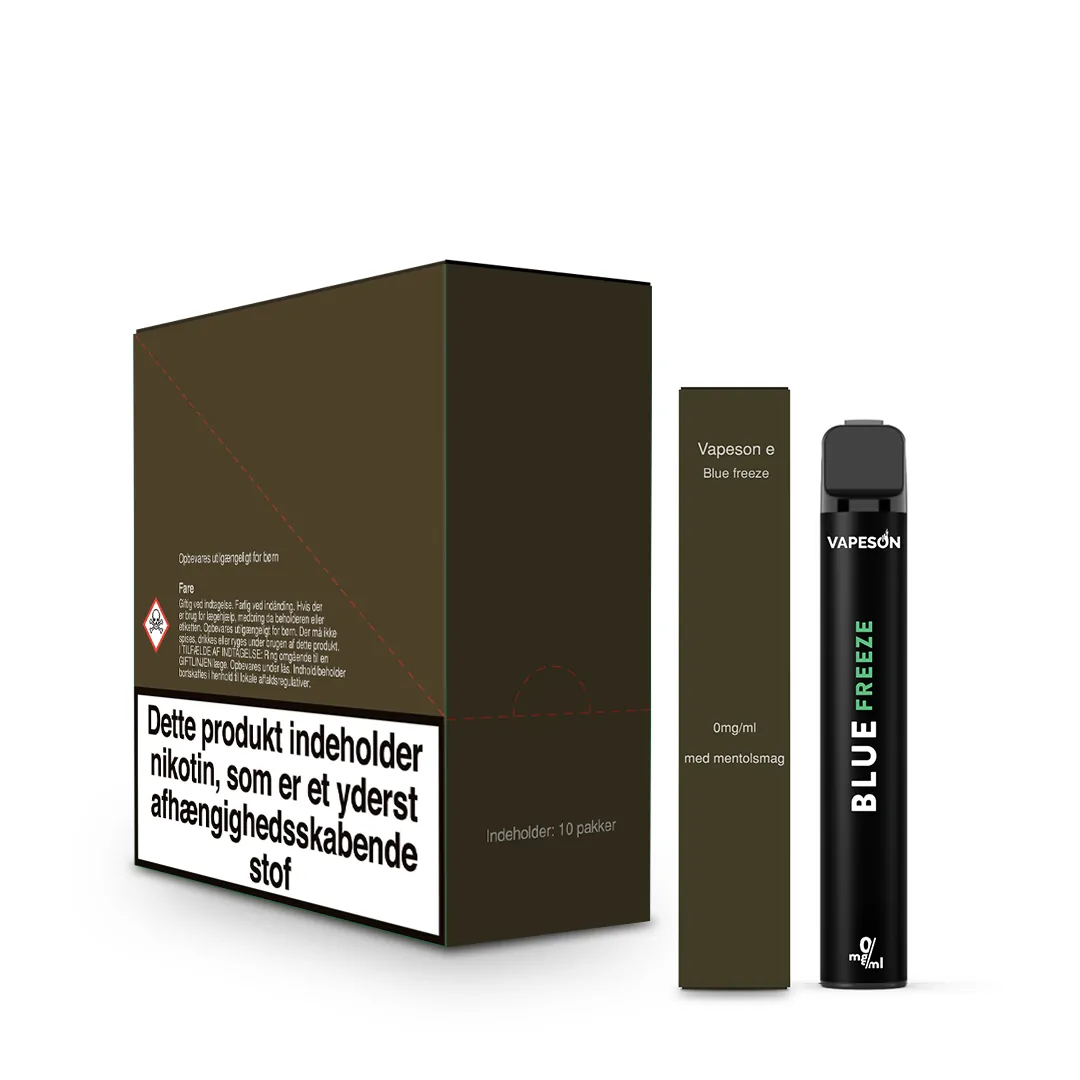2ml Vapeson E Disposable Blue Freeze 0mg/ml - billede 3